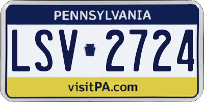 PA license plate LSV2724