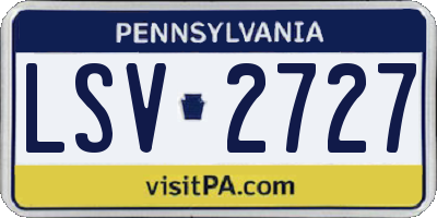 PA license plate LSV2727