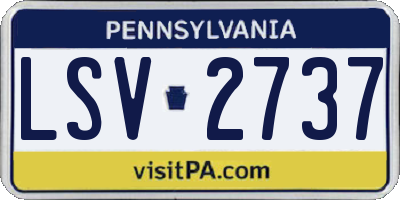 PA license plate LSV2737