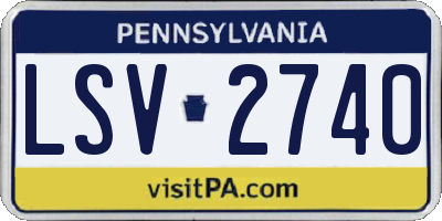 PA license plate LSV2740