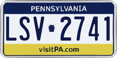 PA license plate LSV2741