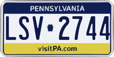 PA license plate LSV2744