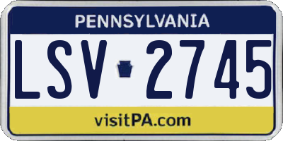 PA license plate LSV2745