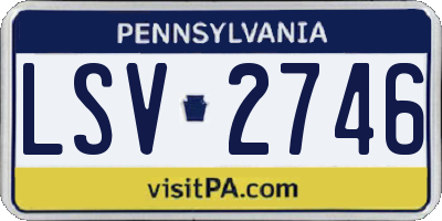 PA license plate LSV2746