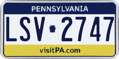 PA license plate LSV2747