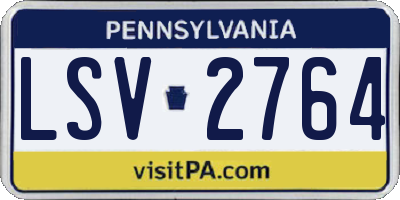 PA license plate LSV2764