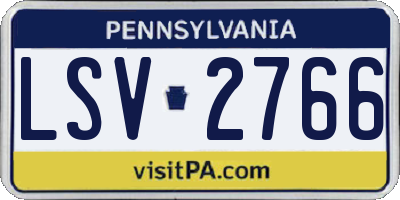 PA license plate LSV2766