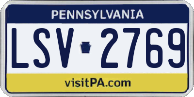 PA license plate LSV2769