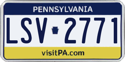 PA license plate LSV2771