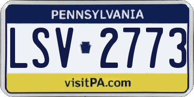 PA license plate LSV2773