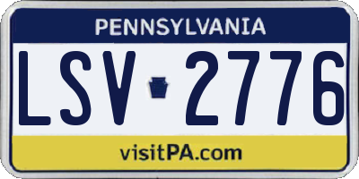 PA license plate LSV2776