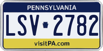 PA license plate LSV2782
