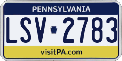 PA license plate LSV2783