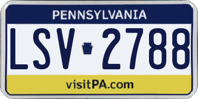 PA license plate LSV2788