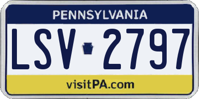 PA license plate LSV2797