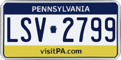 PA license plate LSV2799