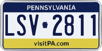 PA license plate LSV2811