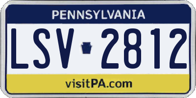 PA license plate LSV2812