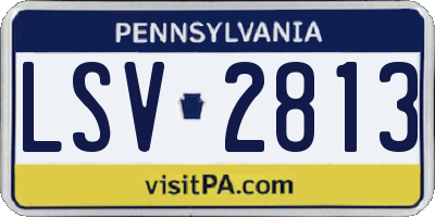 PA license plate LSV2813