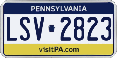 PA license plate LSV2823