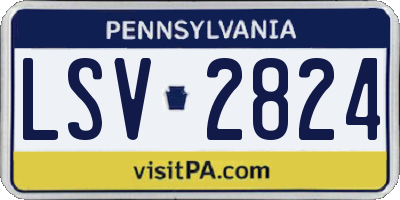 PA license plate LSV2824