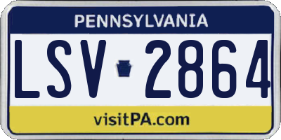 PA license plate LSV2864