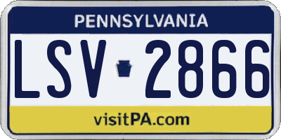 PA license plate LSV2866