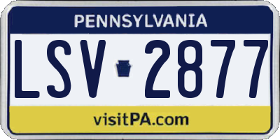 PA license plate LSV2877