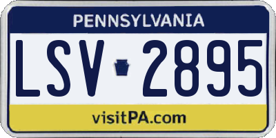 PA license plate LSV2895