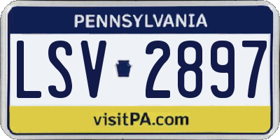 PA license plate LSV2897
