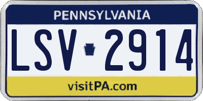 PA license plate LSV2914