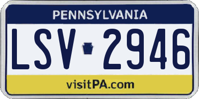 PA license plate LSV2946
