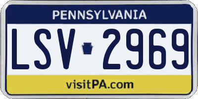 PA license plate LSV2969