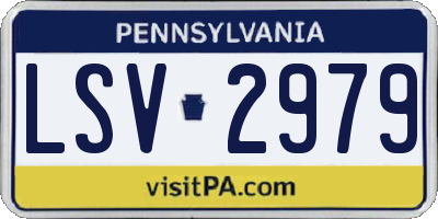 PA license plate LSV2979