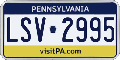 PA license plate LSV2995