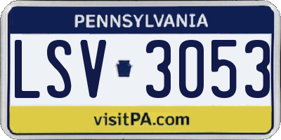 PA license plate LSV3053