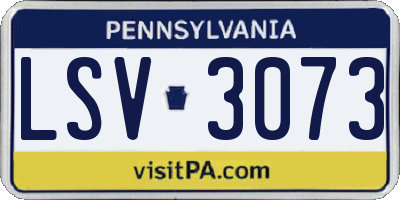 PA license plate LSV3073