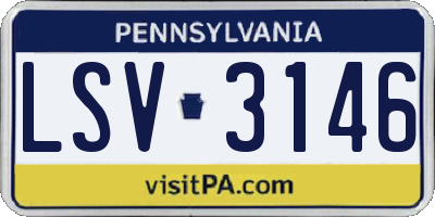PA license plate LSV3146