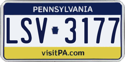 PA license plate LSV3177
