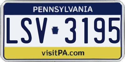 PA license plate LSV3195