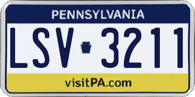 PA license plate LSV3211