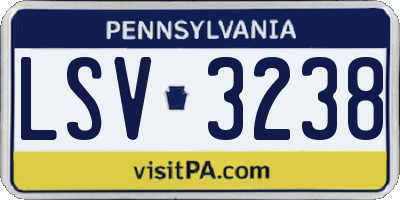 PA license plate LSV3238