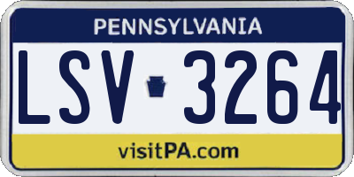 PA license plate LSV3264