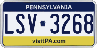 PA license plate LSV3268