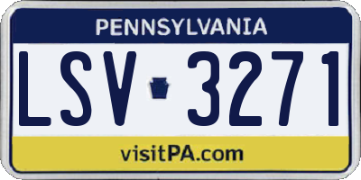 PA license plate LSV3271