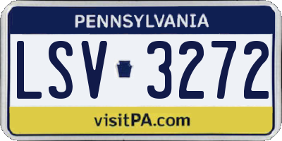 PA license plate LSV3272