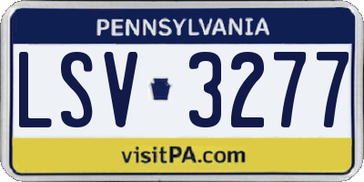 PA license plate LSV3277