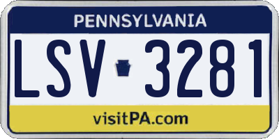 PA license plate LSV3281