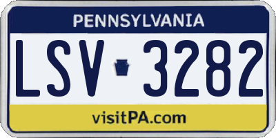 PA license plate LSV3282