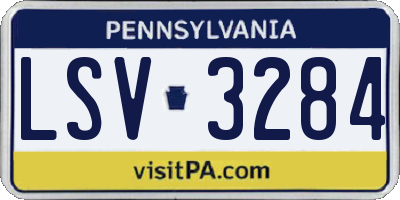 PA license plate LSV3284